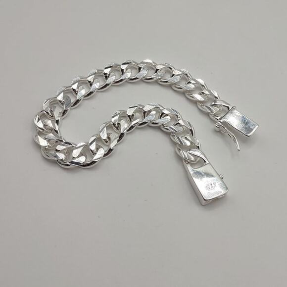 Silver Miami Cuban Bracelet 10mm – ML 925 Silver Bracelet Miami Cuban Style Thick 10mm. Valentines Birthday Gift NEW!
